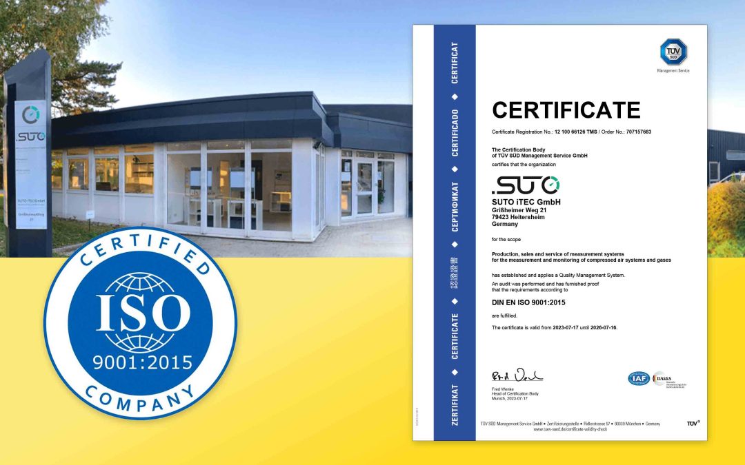 SUTO iTEC 德国总部通过 ISO 9001:2015 认证